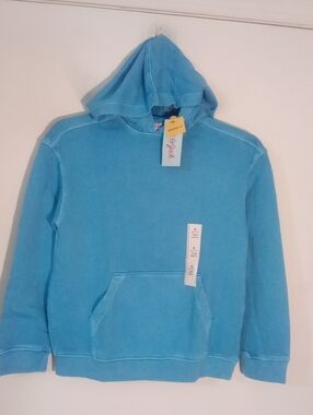 Cat & Jack Cozy Sky Blue Hooded Sweatshirt NWT French Terry Lined